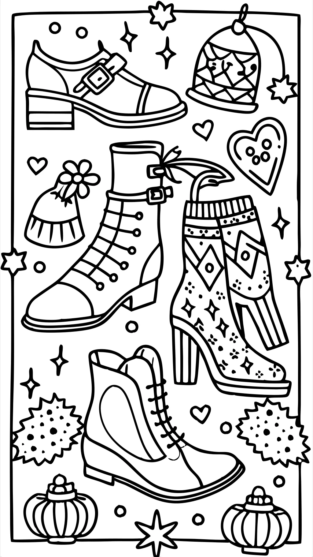 coloring page shoes